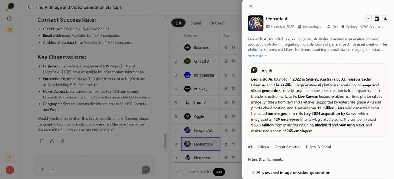 Company Summarization
